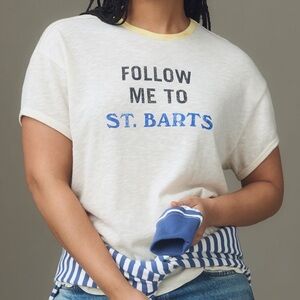 Pilcro by Anthropologie XL Graphic Ringer Tee